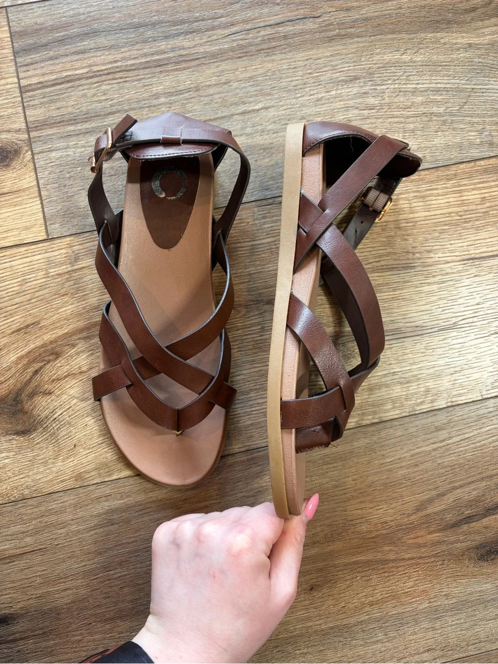 Journee Collection Ziporah Strappy gladiator-style Vegan-Leather Sandals